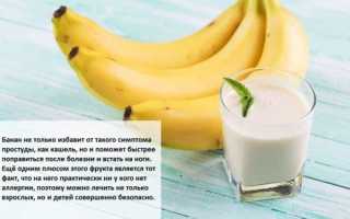 Банан от кашля: рецепты домашнего лекарства взрослым